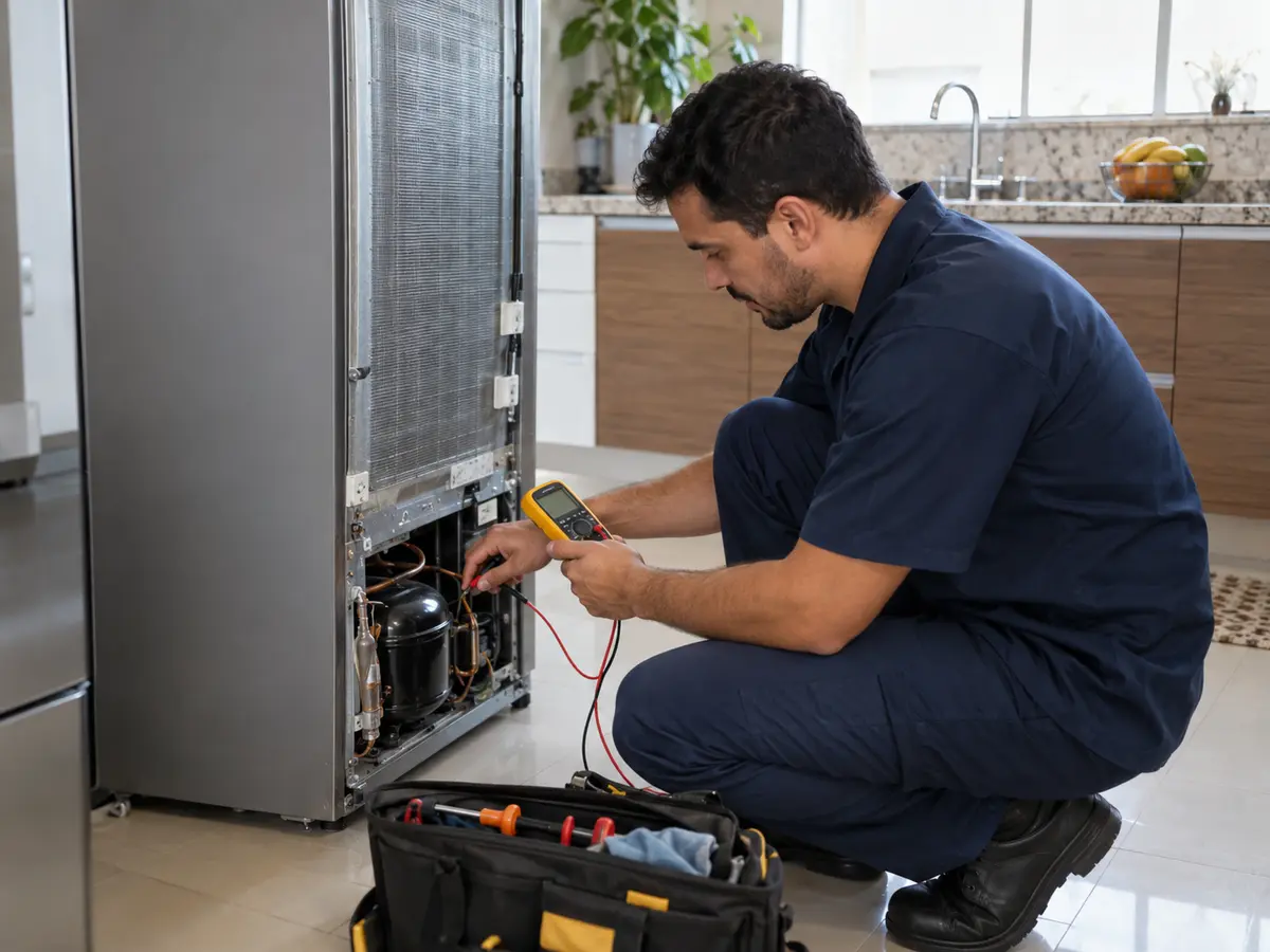 Manutenção de refrigerador residencial